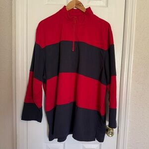 Jennifer Moore Quarter Zip Sweater Striped Preppy Y2K Womens 3XL